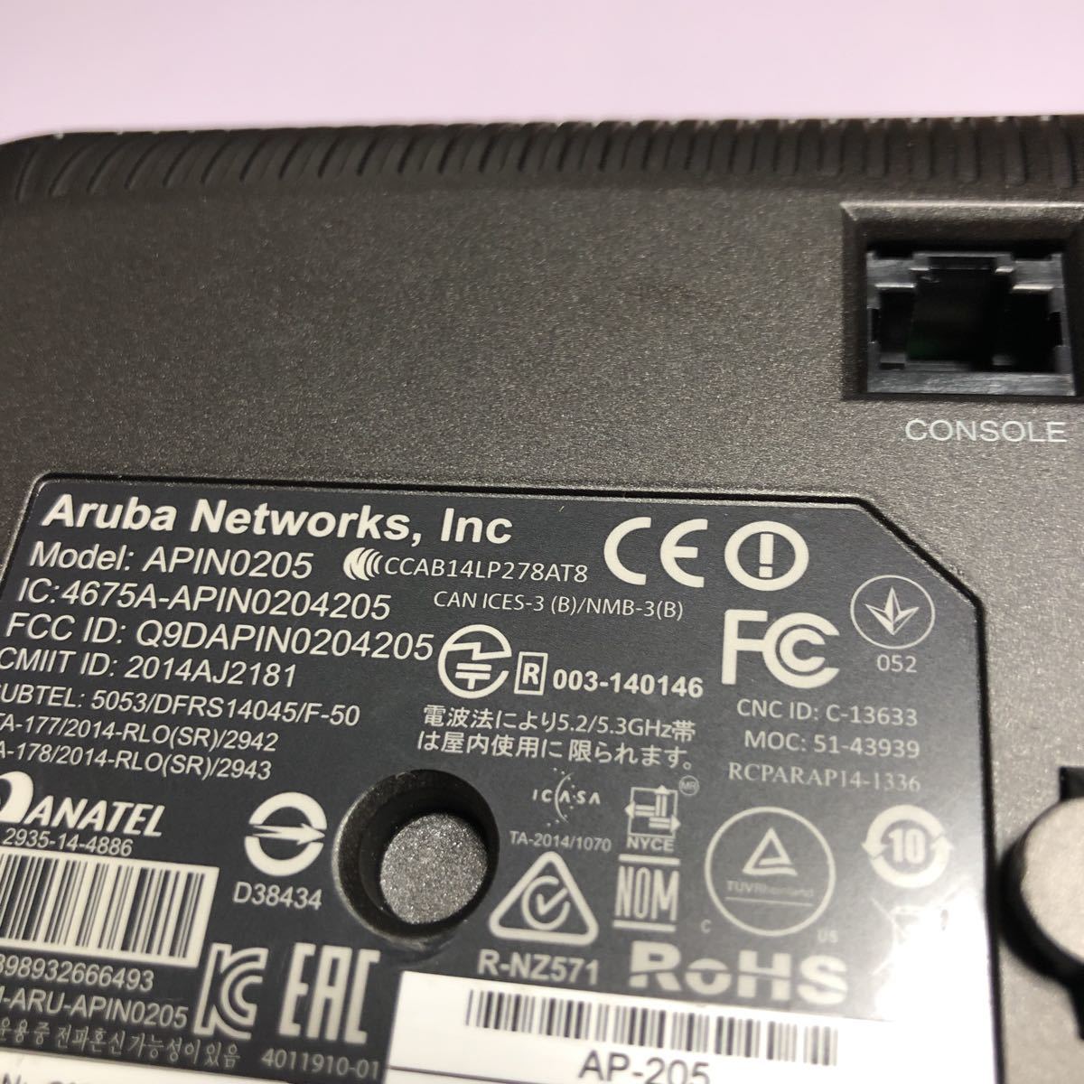 中古Aruba Networks アクセスポイント APIN0205 Aruba Networks 220シリーズ　アクセス・ポイント 初期化済_画像3