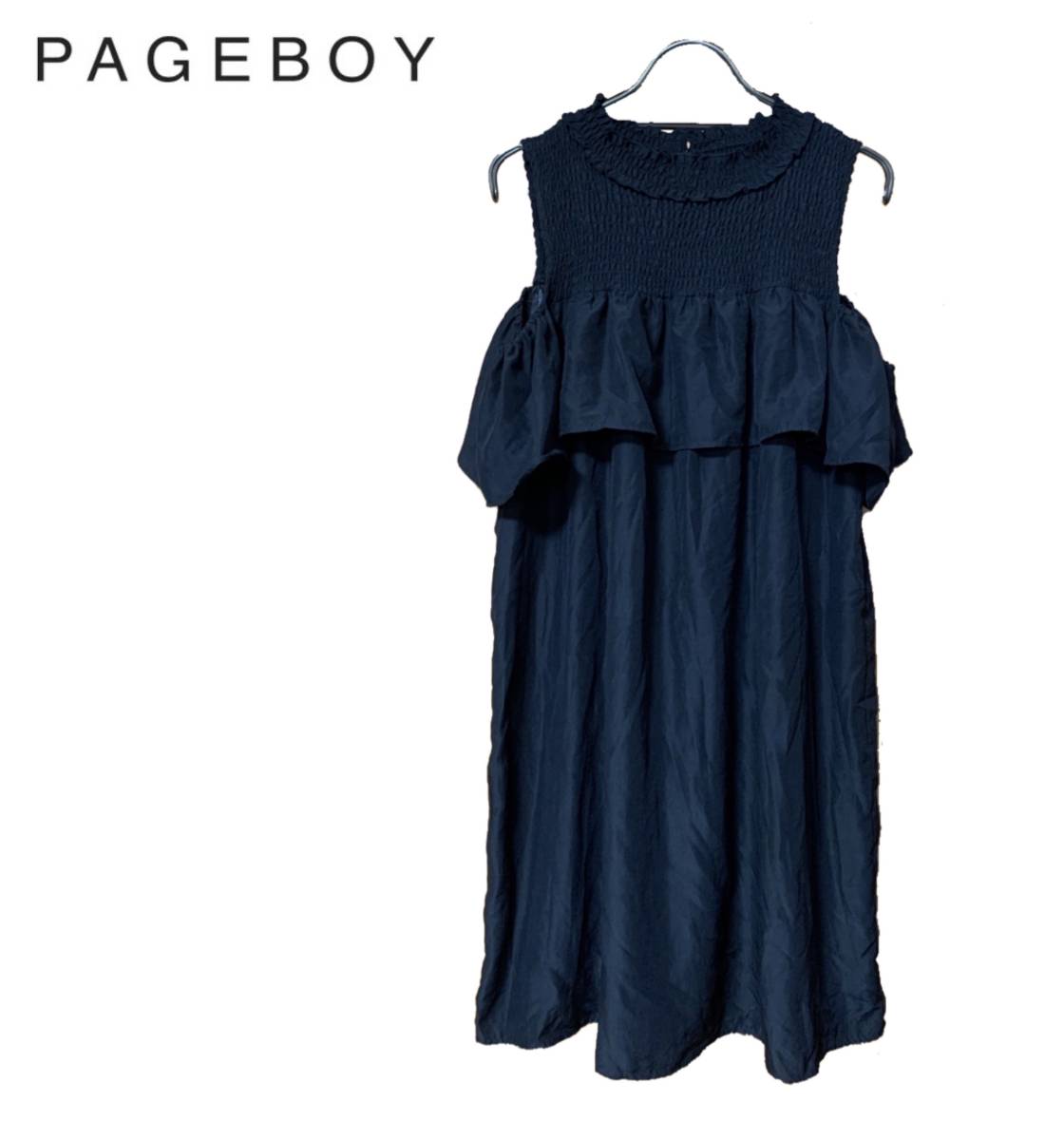 【1000円～】★新品 alicia PAGEBOY アリシアページボーイ ノースリーブ ワンピース 黒 ブラック F_画像1