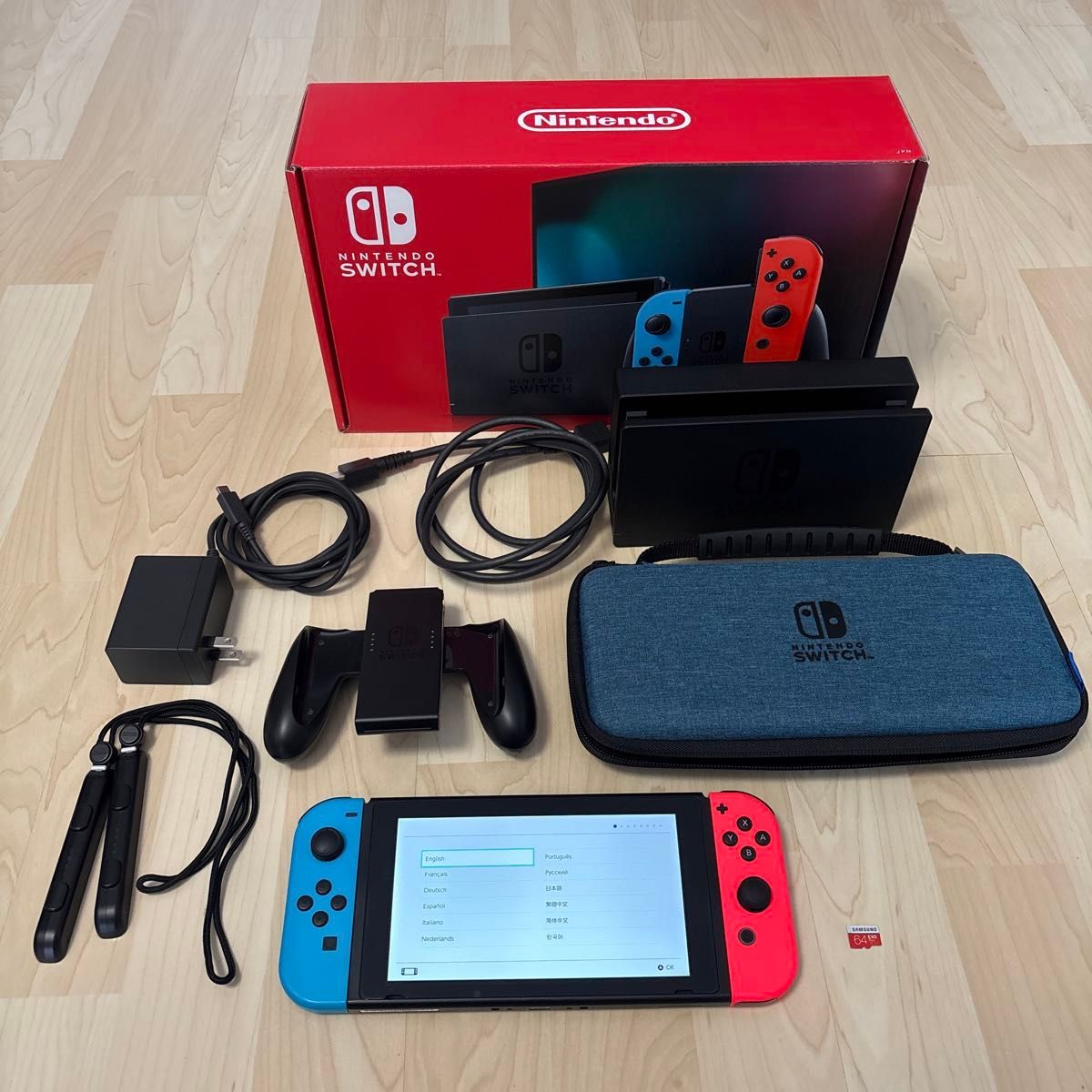 Nintendo Switch スイッチ 本体セット 動作品 HAC-001 Nintendo Switch HAC-001(-01)本体 おまけSDカード/ケース付