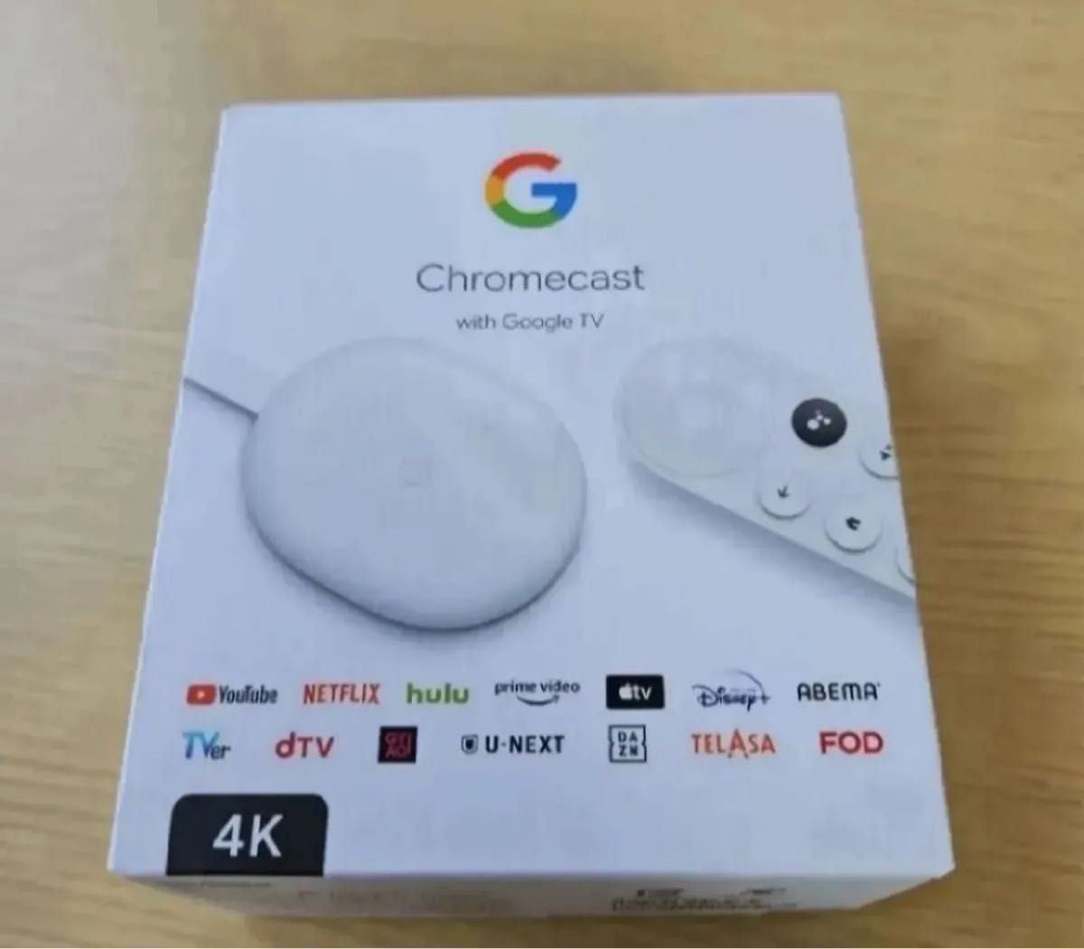 Chromecast 正規品 純正クロムキャスト 4K Google TV 美品 正規品 純正 Google Chromecast with TV クロームキャスト