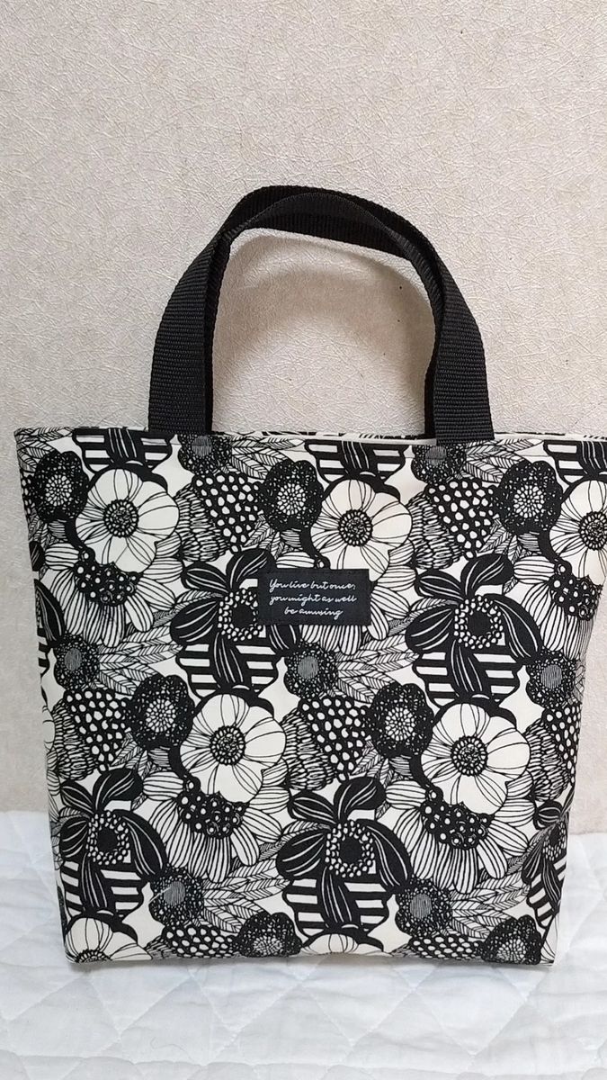 ハンドメイド 北欧 ミニトートバッグ お散歩バッグ お弁当バッグ 手提げ ランチバッグ