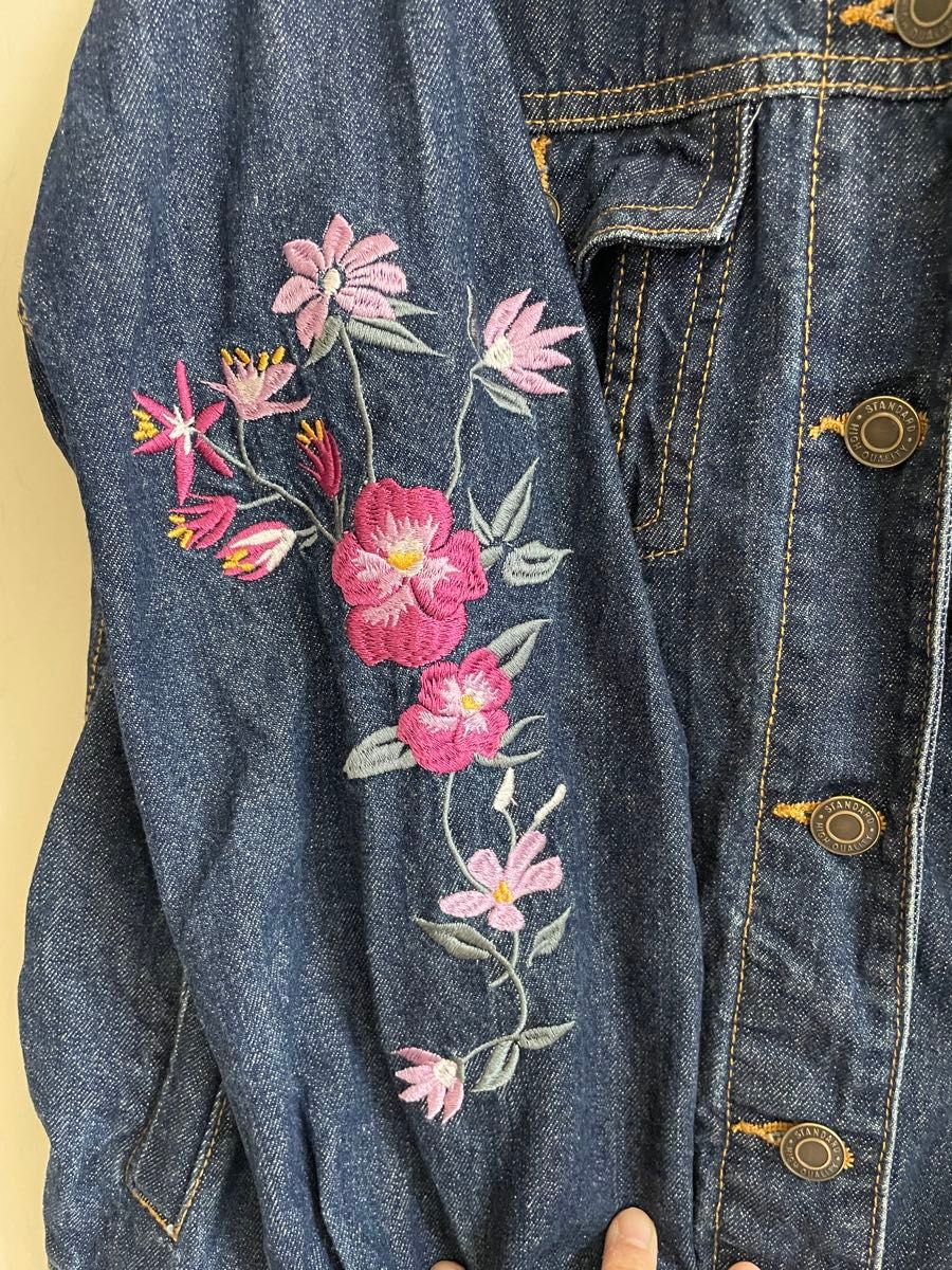 Che 花刺繍 デニムジャケット M COLZA デニムジャケット M 花柄刺繍 M|Yahoo!フリマ(旧PayPay