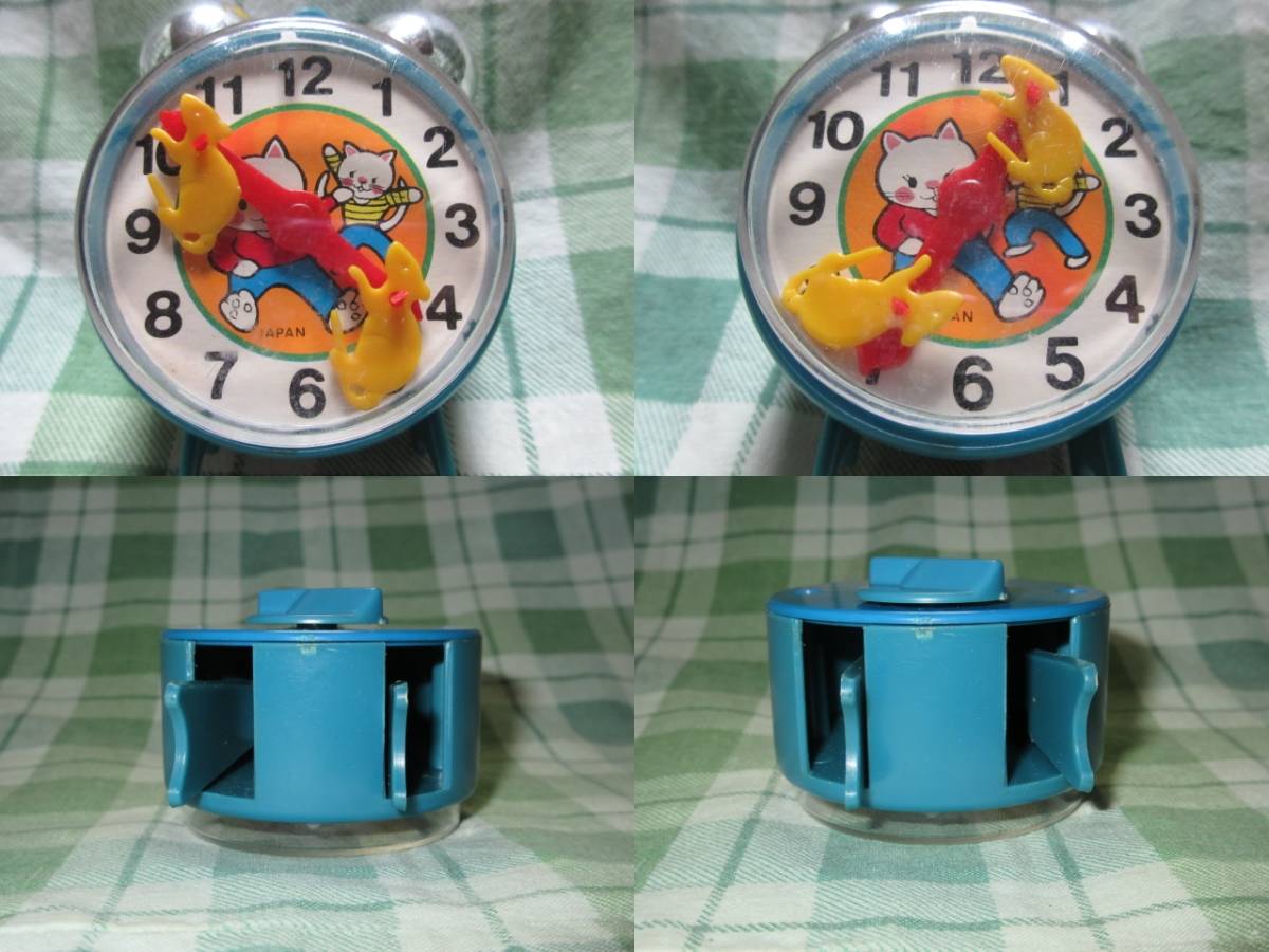  prompt decision Showa Retro toy cat &. clattering clock made in Japan plastic zen my toy that time thing . cat CAT JAPAN antique Vintage 