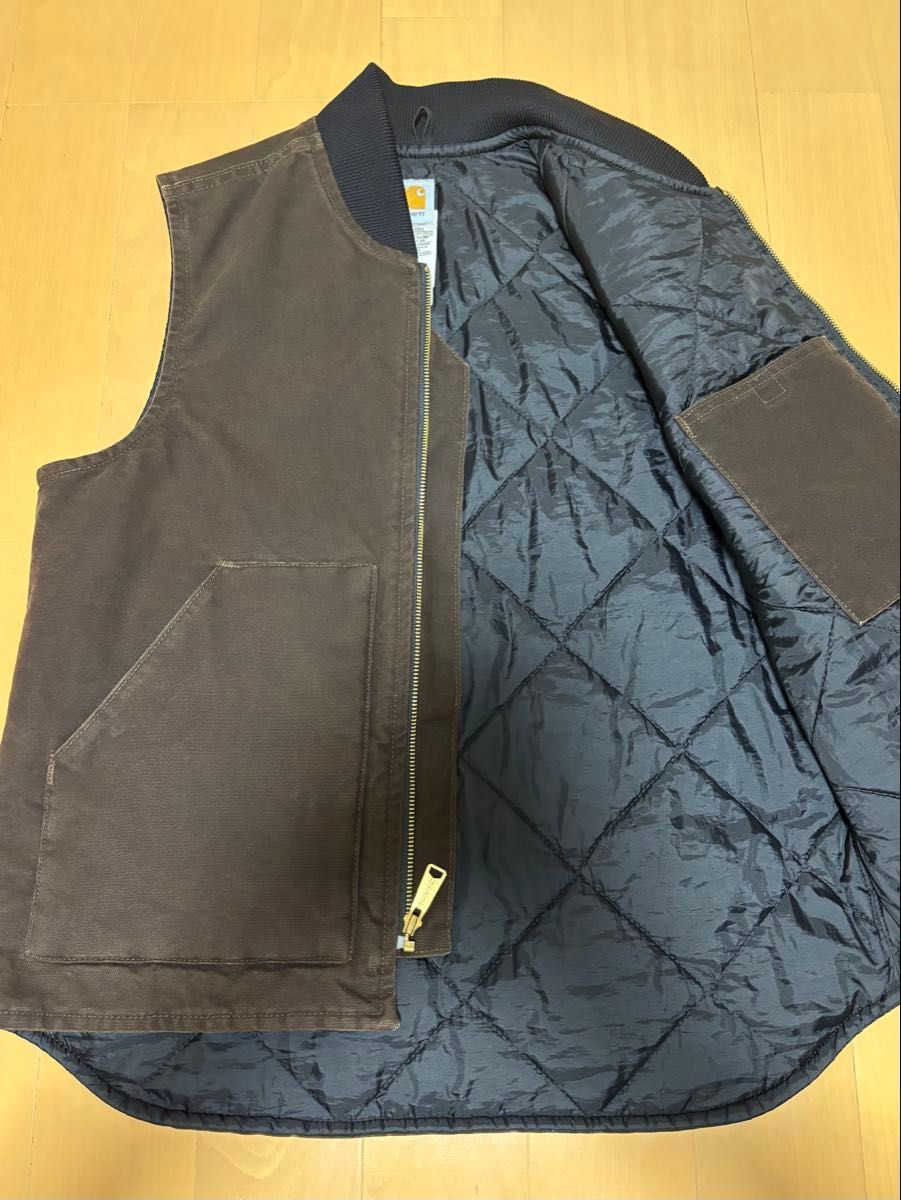 希少】Carhartt メキシコ製 ダックベスト V02 DKB ダーク