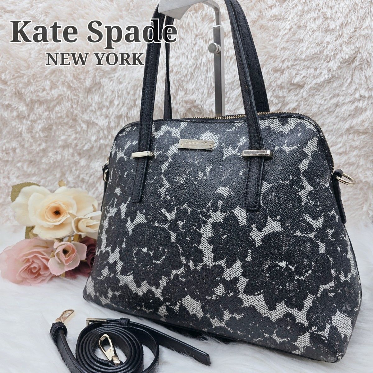 Kate Spade ハンドバッグ 斜め掛け2Wayショルダーバッグ レザー 極美品】ケイトスペードニューヨーク 2way ショルダーバッグ