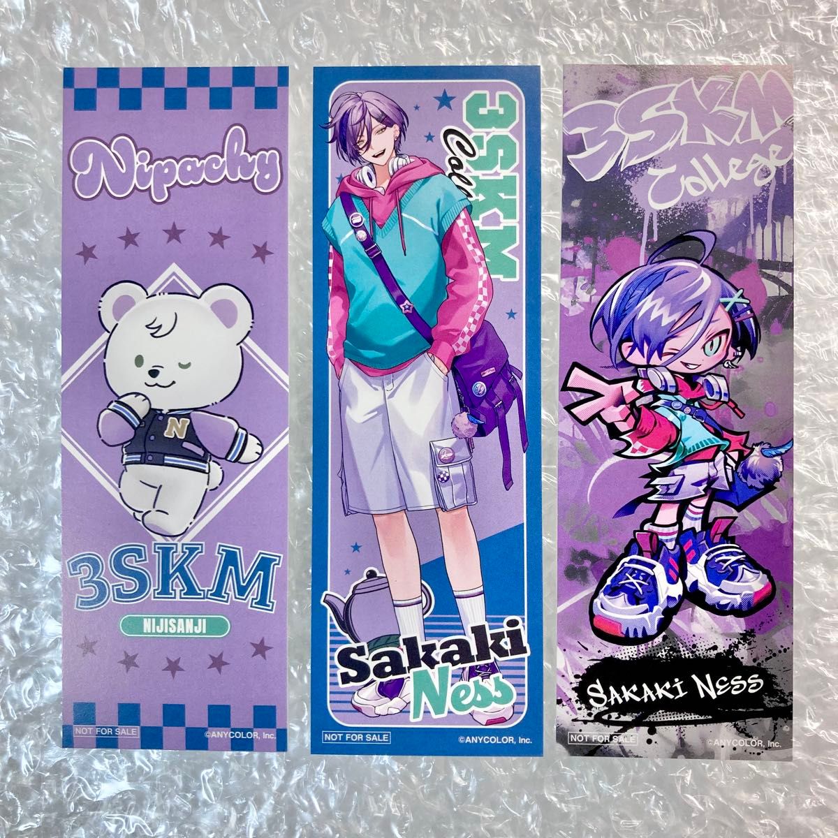 3SKM 榊ネス college カレッジ 缶バ コレカ ブックマーカー 特典 にじさんじ 3SKM 榊ネス HMV 特典 college ブックマーカー