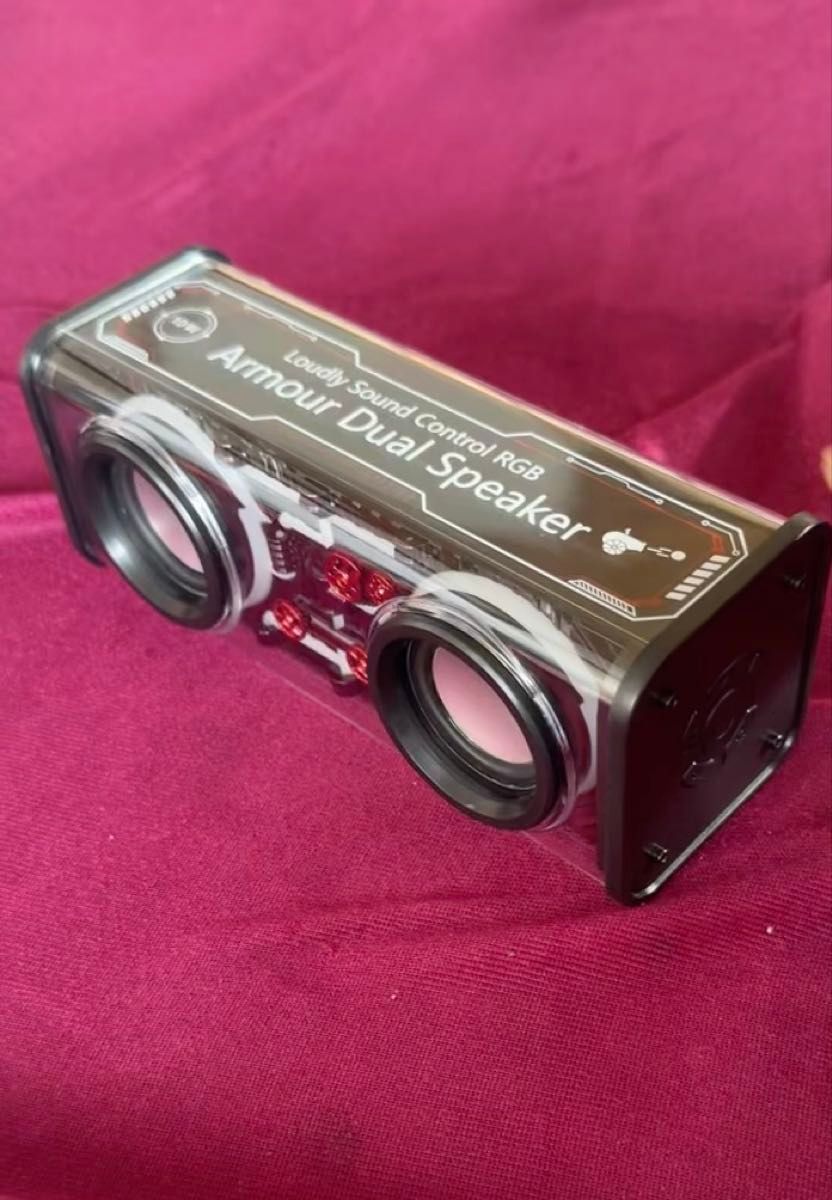 キングラッキー V8 ポータブルワイヤレススピーカー、デュアルラウドスピーカー、LED照明、長持ちバッテリー、USB Type-C