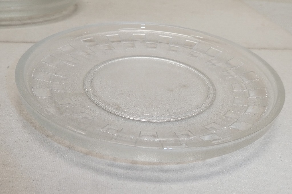 ガラス器 デザート皿 フルーツ皿 ガラス皿 ガラス食器 5枚セット 14.5 