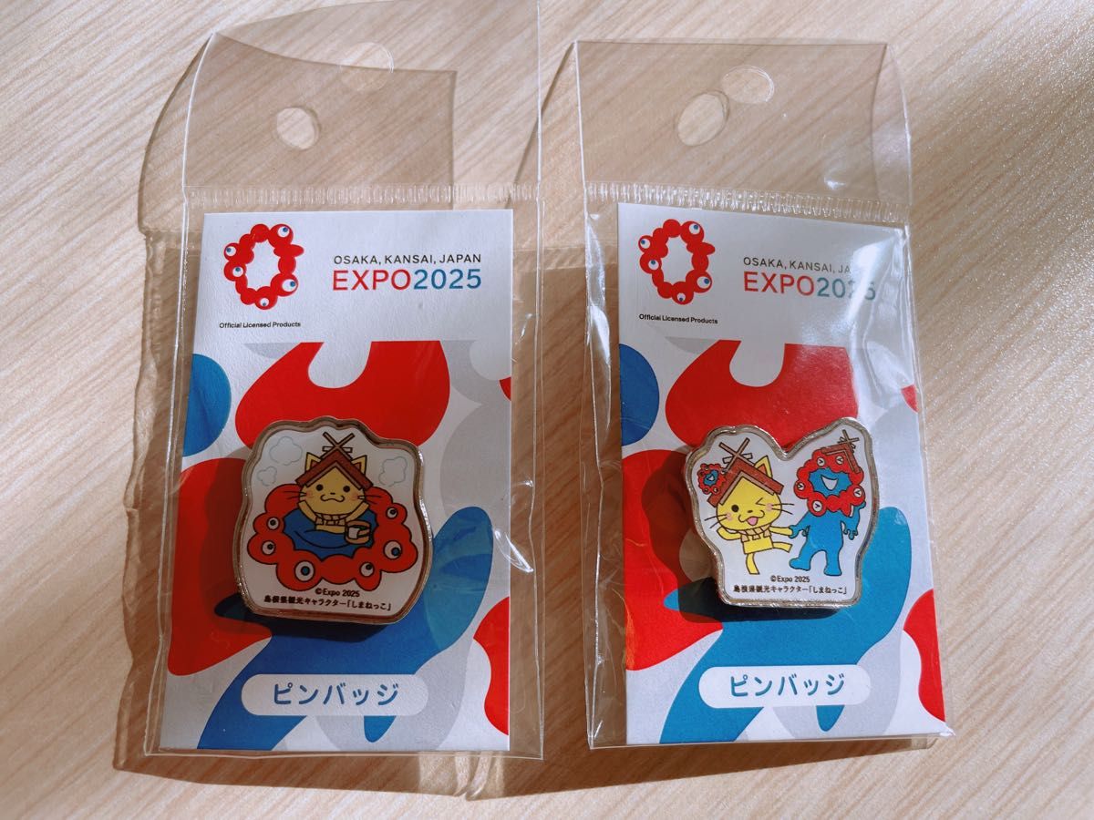 【非売品】EXPO2025 ピンバッジ 2個セット しまねっこ ミャクミャク ピンバッジ ピンズ 2個セット 大阪関西