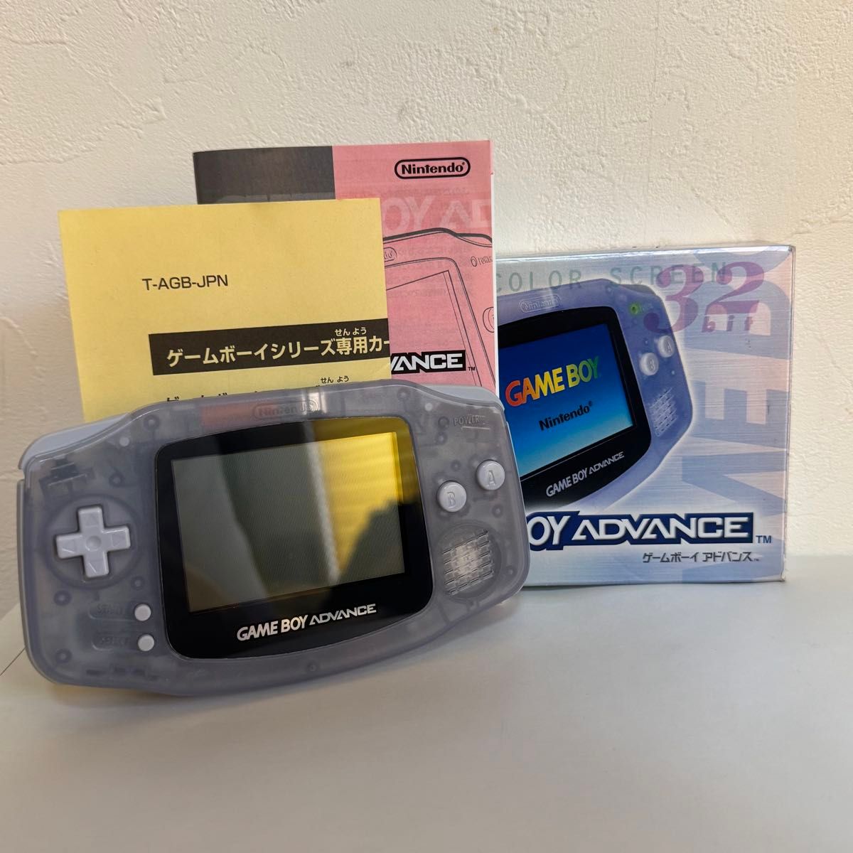ゲームボーイアドバンス 本体 ミルキーブルー 外箱・説明書付き AGB-001 ゲームボーイアドバンス 本体 ミルキーブルー 外箱・説明書付き
