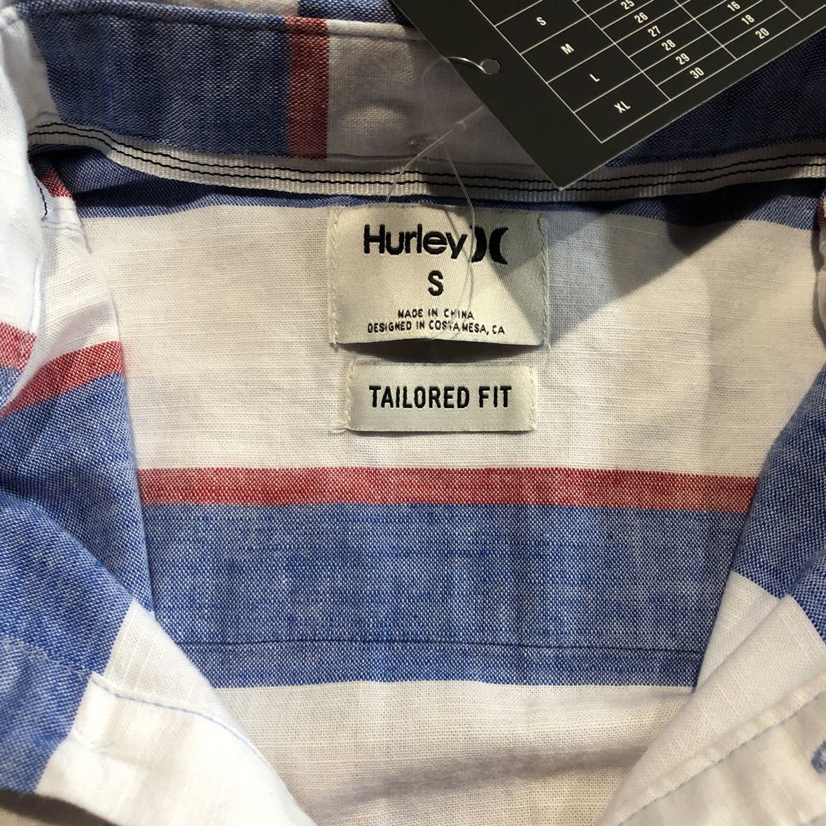 HURLEY ハーレー サーフ キッズ S 129～140 8～9 半袖シャツ ストライプ_画像2