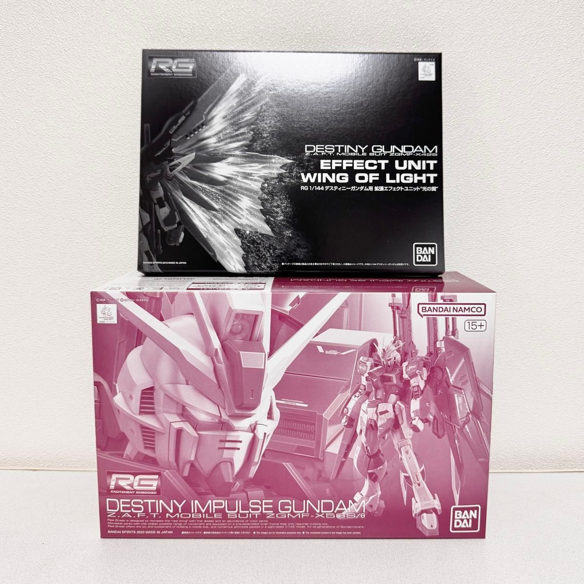 RG ディスティニーインパルスガンダム+拡張エフェクト光の翼 2点セット RG ディスティニーインパルスガンダム+拡張エフェクト光の翼 2点