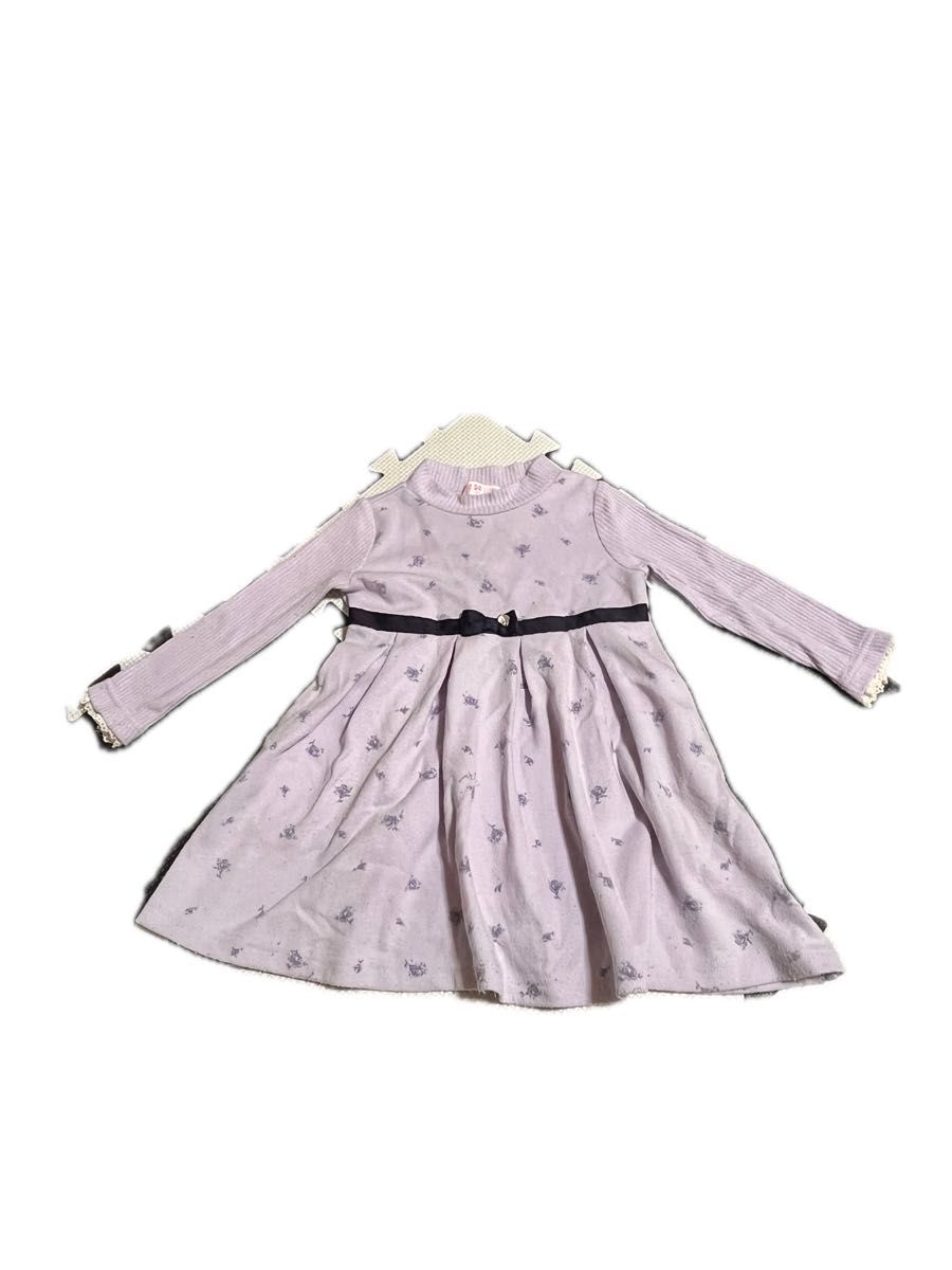 メゾピアノ レア 長袖 ワンピース 120cm 中古品 メゾピアノmezzo piano長袖ワンピース紫花柄90サイズ】|Yahoo