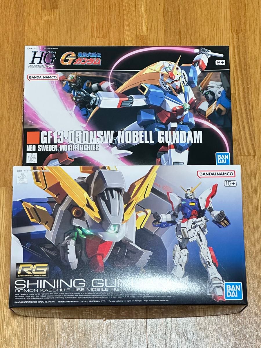 新品RGシャイニングガンダム&新品未開封HGノーベルガンダム セット 新品未開封 RG シャイニングガンダム HG ノーベルガンダム