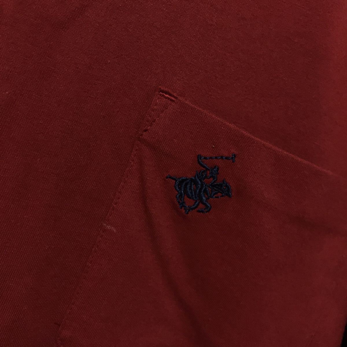 新品　ポロクラブ　POLO CLUB 半袖Tシャツ　LL 大きいサイズ　赤　レッド　ボルドー_画像2