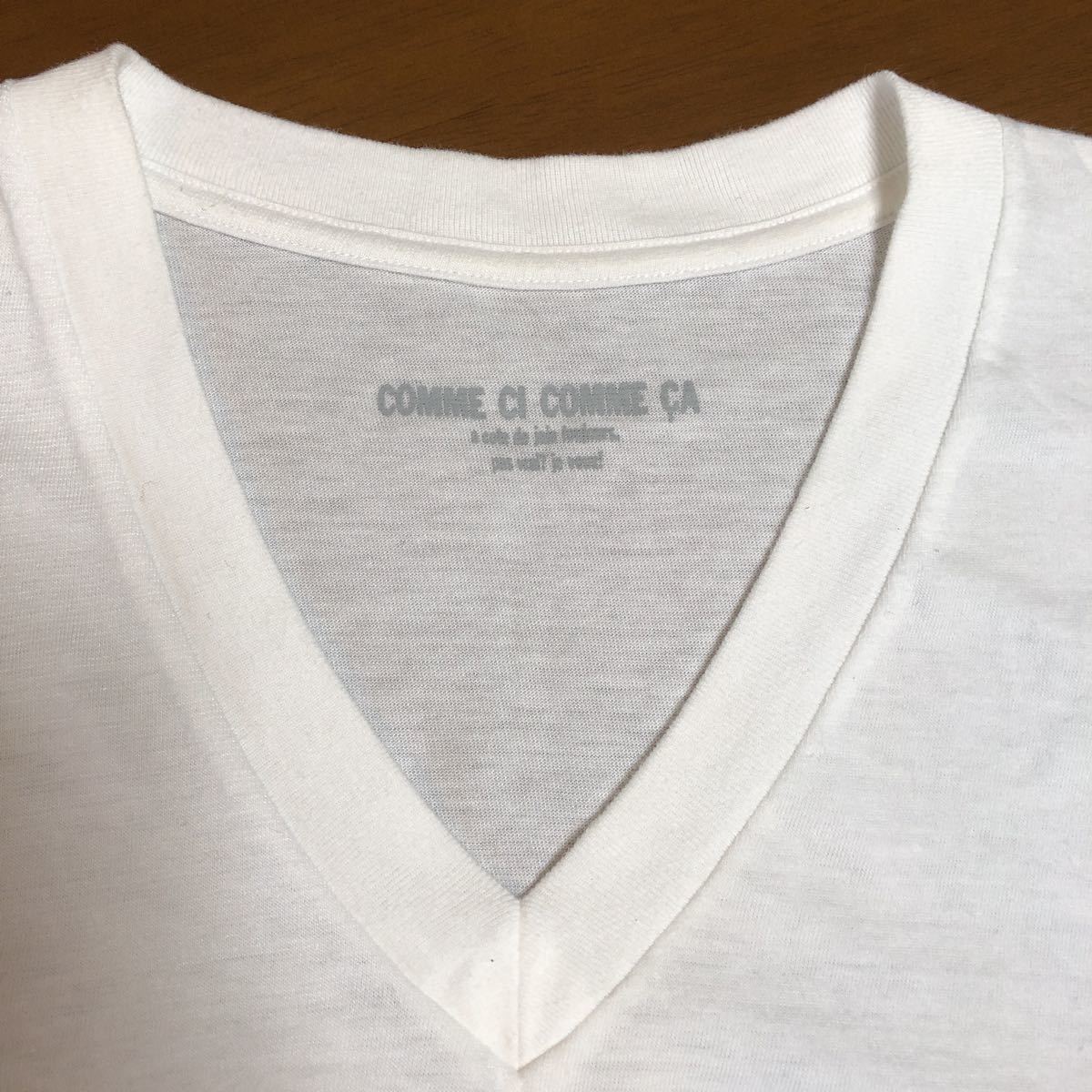 メンズ　半袖　Tシャツ Vネック　COMME CI COMME CA コムシコムサ　グンゼ　Lサイズ　白　インナー_画像3