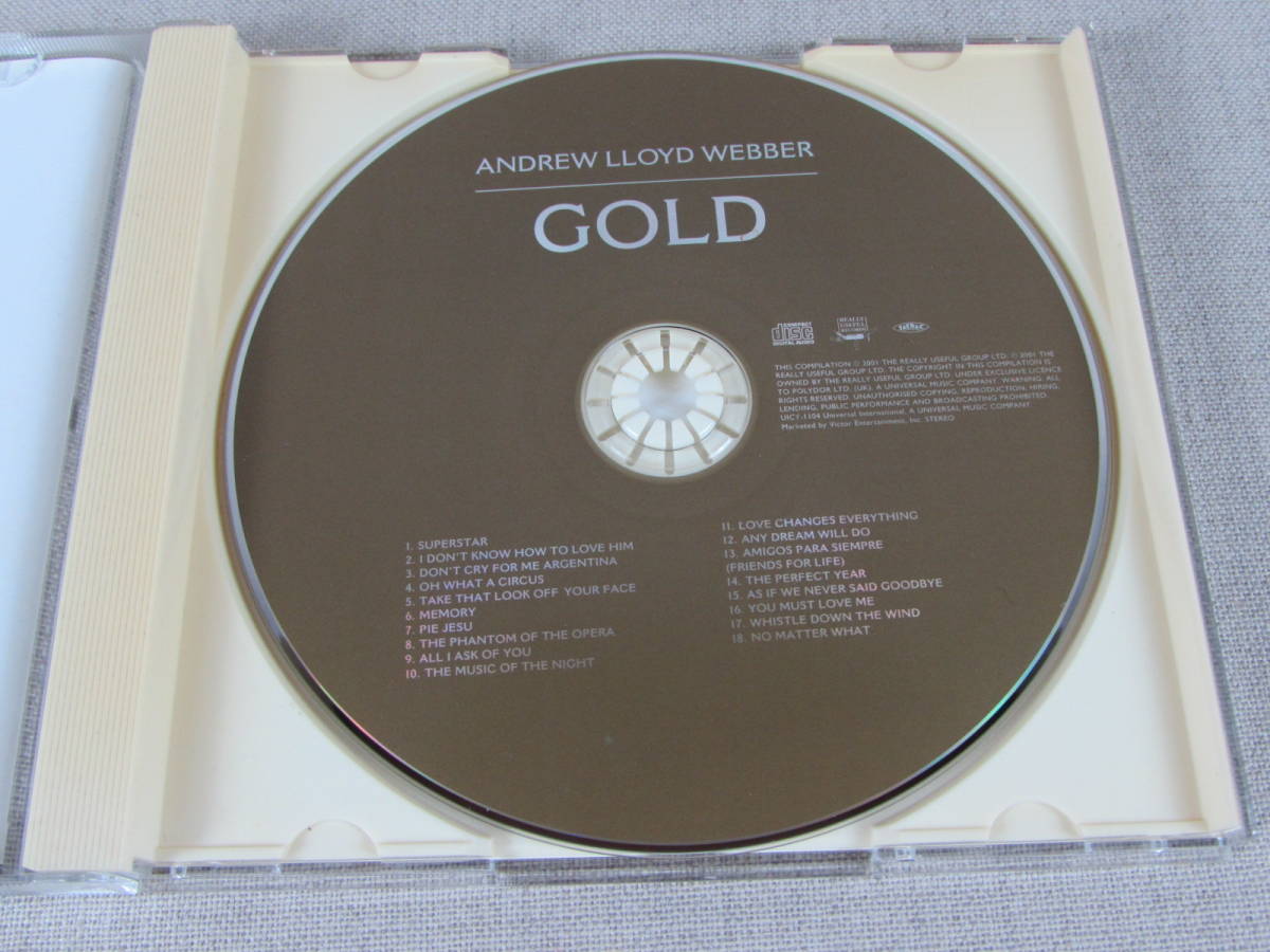 中古CD　アンドリュー・ロイド・ウェバー・ゴールド　帯付_画像3