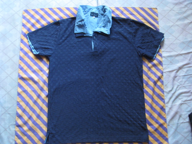 [ old clothes ]*TK MIXPICE Takeo Kikuchi casual polo-shirt / combination neck XL domestic regular goods!