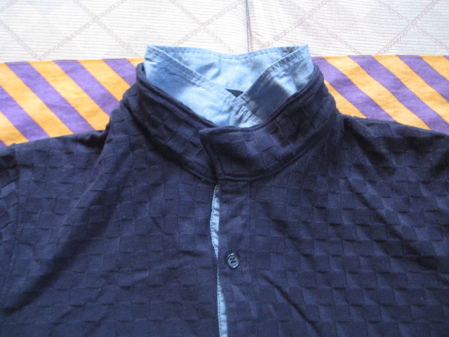 [ old clothes ]*TK MIXPICE Takeo Kikuchi casual polo-shirt / combination neck XL domestic regular goods!