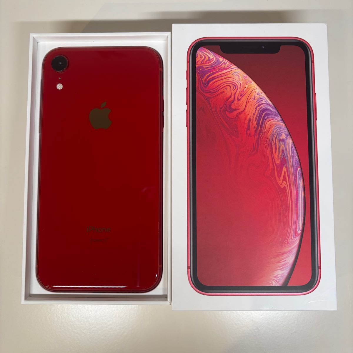 【美品】iPhone XR レッド 赤 128GB SIMフリー 純正バッテリー Apple iPhone XR Product RED 128GB SIMフリー 純正バッテリー80