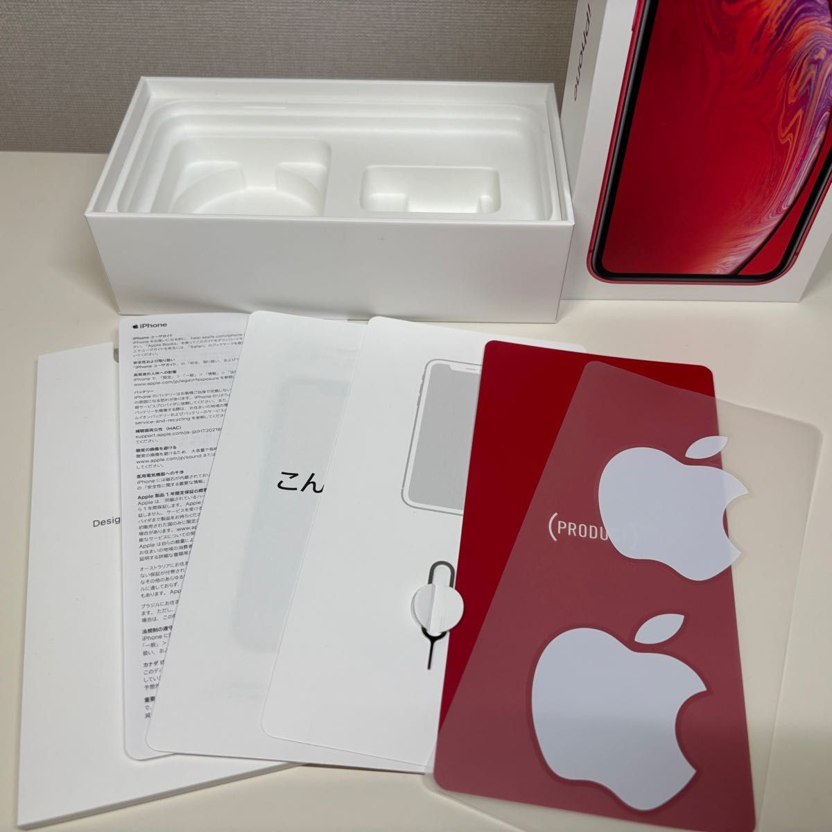 【美品】iPhone XR レッド 赤 128GB SIMフリー 純正バッテリー Apple iPhone XR Product RED 128GB SIMフリー 純正バッテリー80