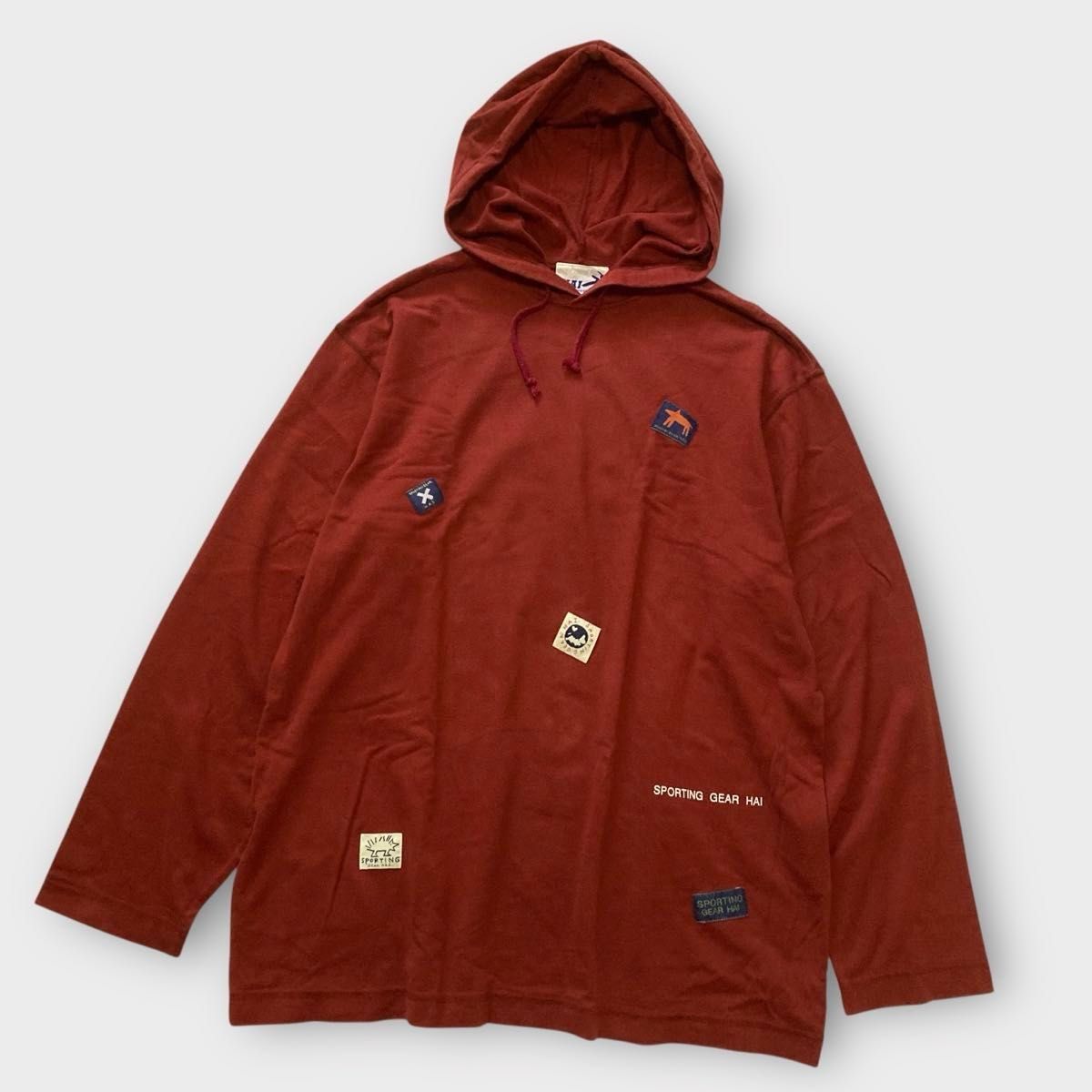 【美品】イッセイミヤケ コート HAI SPORTING GEAR ロゴ 茶 M HAI SPORTING GEAR イッセイミヤケ 80s ビンテージ プルオーバー