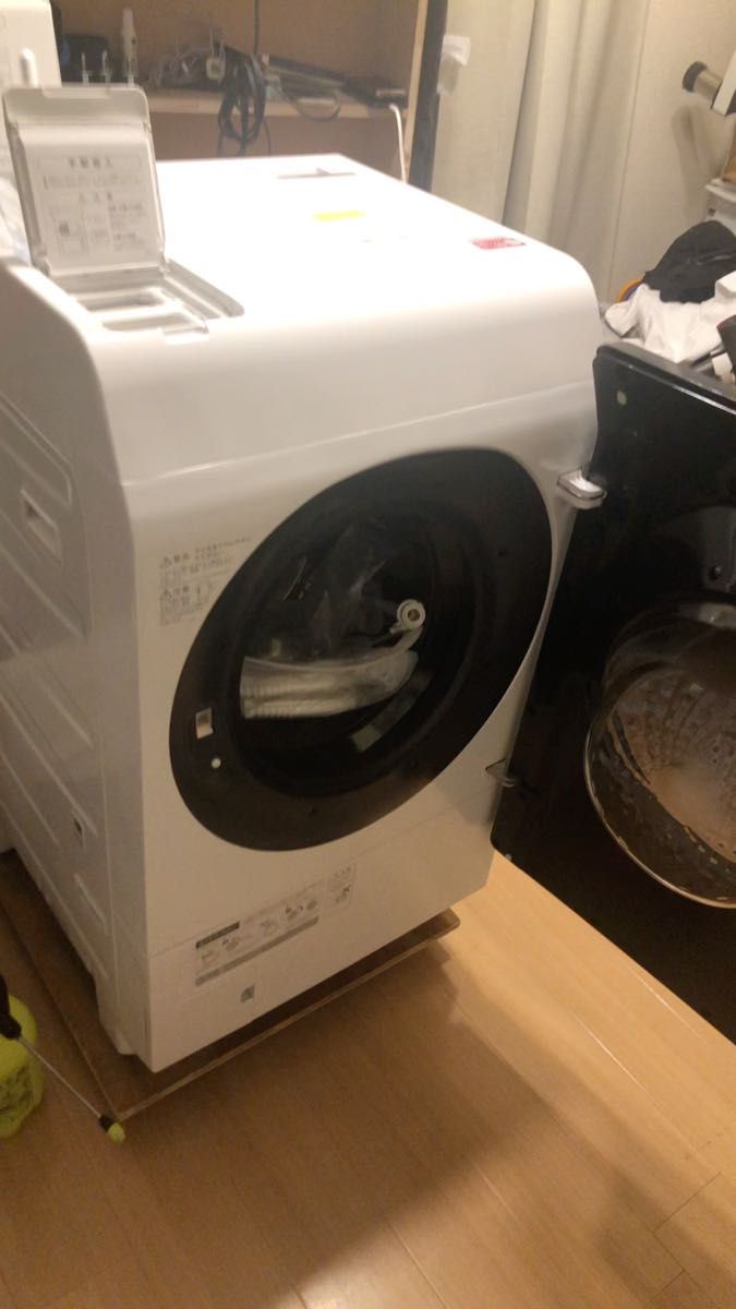 美品 シャープ ES-W114-SR ドラム式洗濯乾燥機 洗剤自動投入 右開き 分解清掃済み