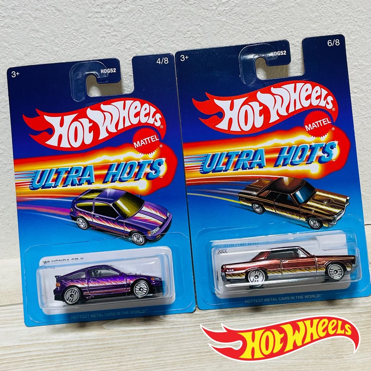 ホットウィール '65 ポンティアック GTO フライングカスタムズ 限定 ホットウィール '65 ポンティアックGTO '88 ホンダCR-X ウルトラ