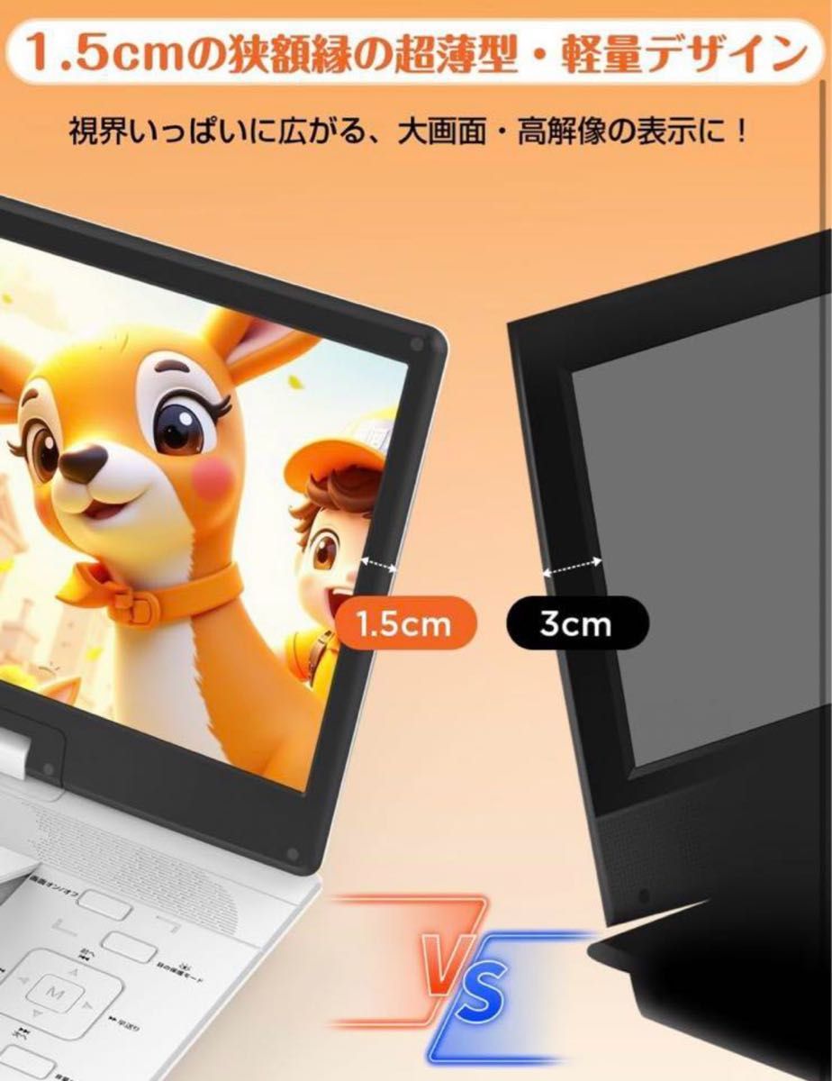 2025年業界革新 目の保護モード搭載】ポータブルDVDプレーヤー 2025年業界革新 目の保護モード搭載】ポータブルDVDプレーヤー