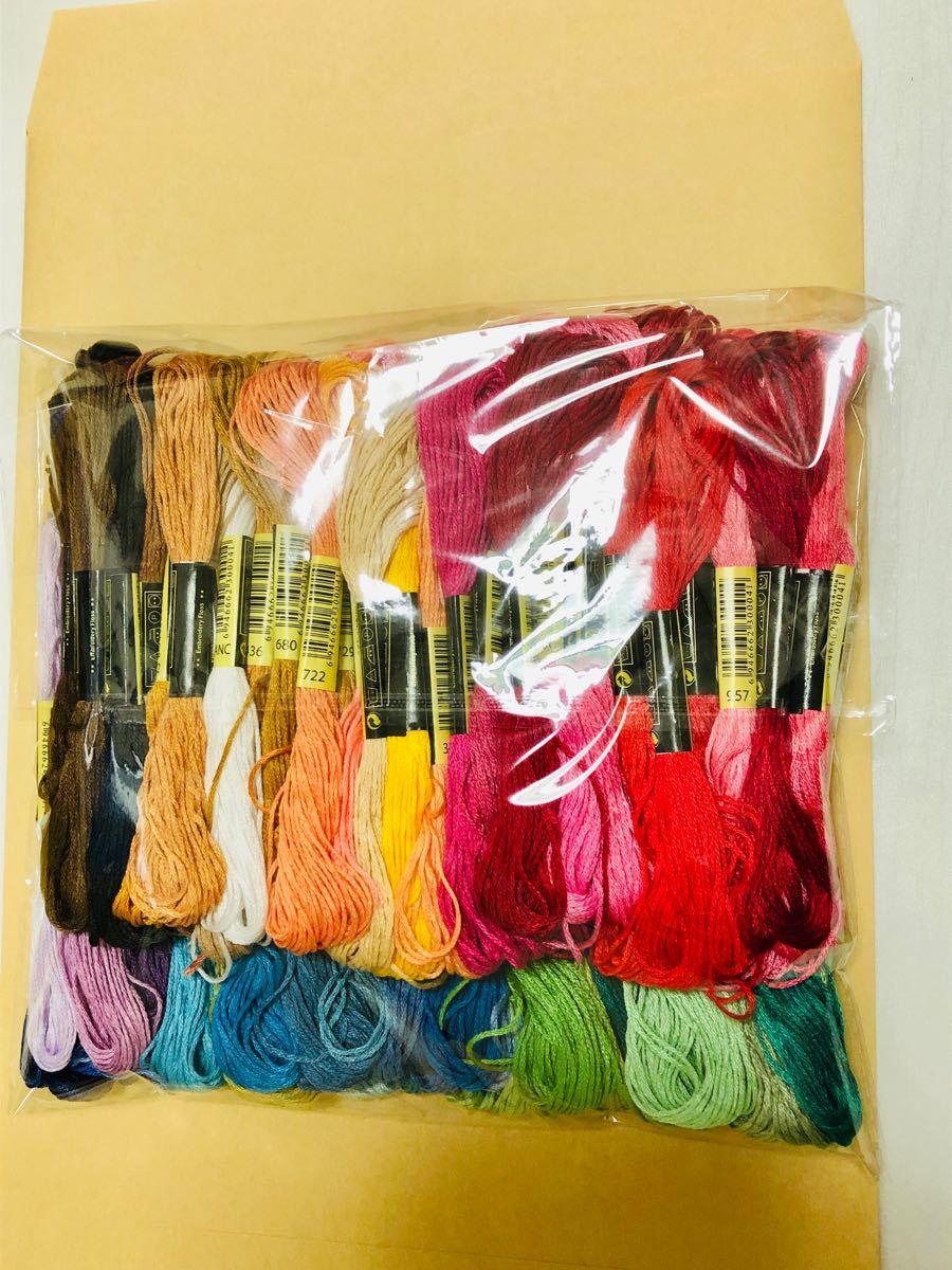 手芸 刺繍糸 100本 ミサンガ ハンカチ カラー豊富