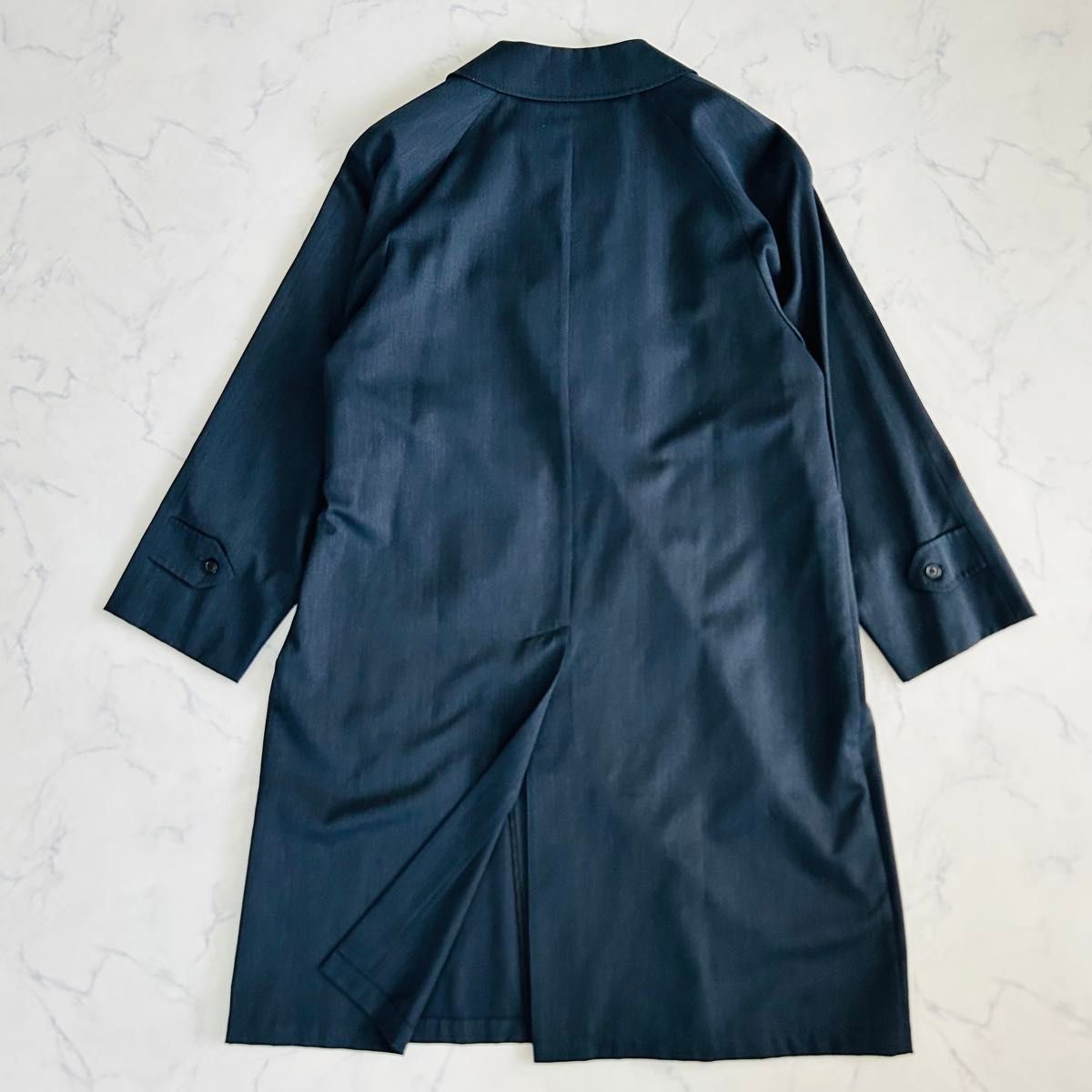 バーバリーロンドン カシミヤ混 チェスターコート ネイビー MからL相当 極美品】BURBERRY LONDON バーバリーロンドン カシミヤ シルク混
