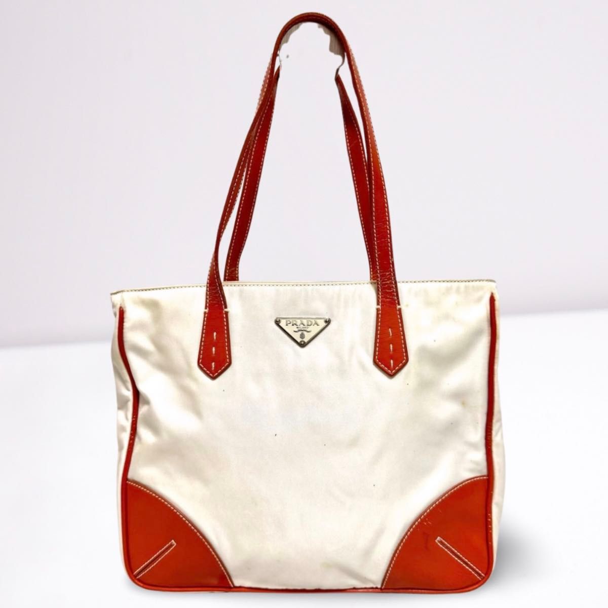 【鑑定済】プラダ PRADA トートバッグ 三角ロゴ ハンドバック 正規品 PRADA プラダ トートバッグ ハンドバッグ 三角ロゴ