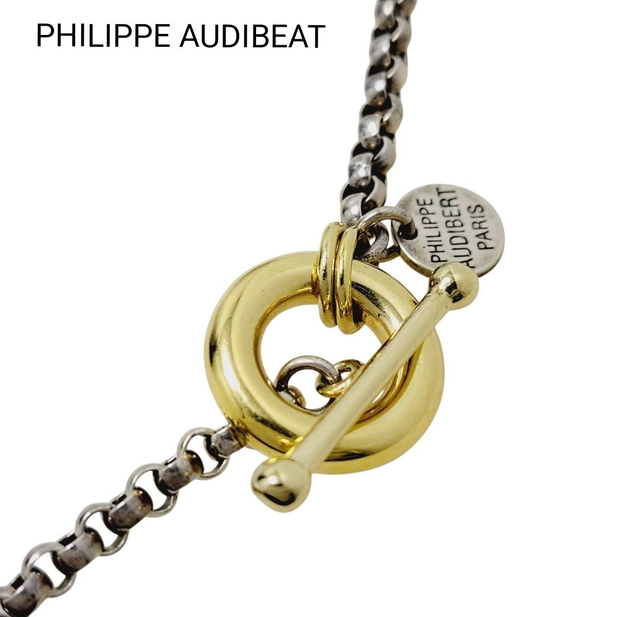 Philippe Audibertシルバー&ゴールド バイカラーネックレス PHILIPPE AUDIBERT ネックレス コンビ シルバー ゴールド|Yahoo