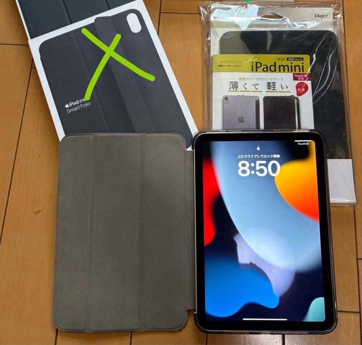 そらApple iPad mini (第6世代) GPS ケースオマケ付き 未使用近いカバー付き】iPad mini 第6世代 シルバー Wi-Fi GPS