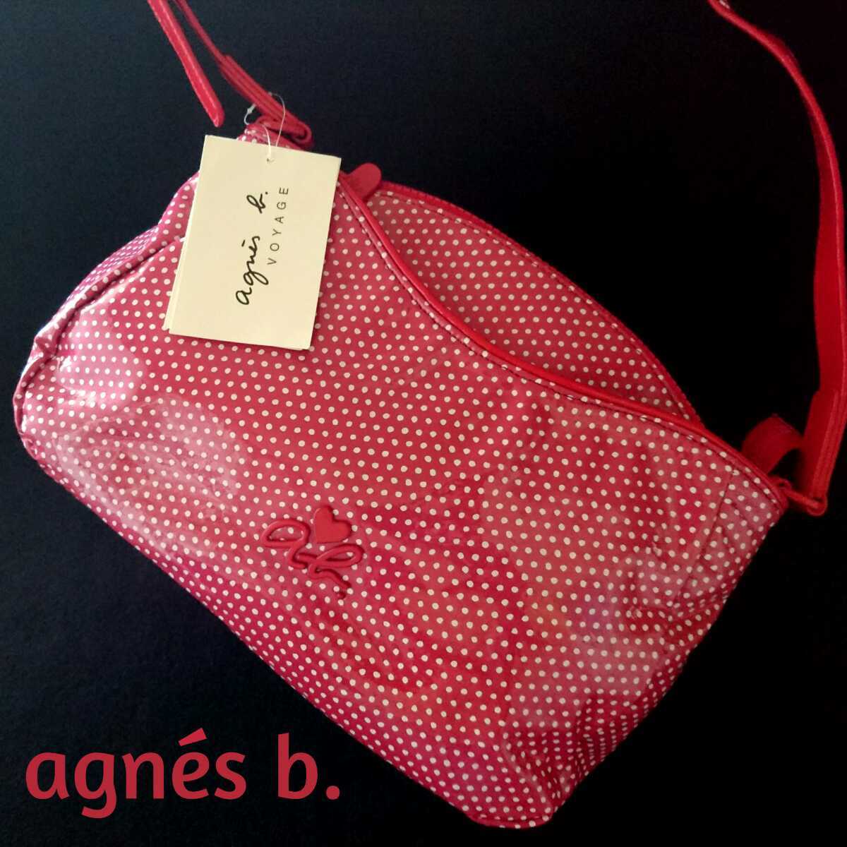 【未使用新品タグ付き】 agnes b. アニエスベー エナメル ショルダーバッグ 3B338