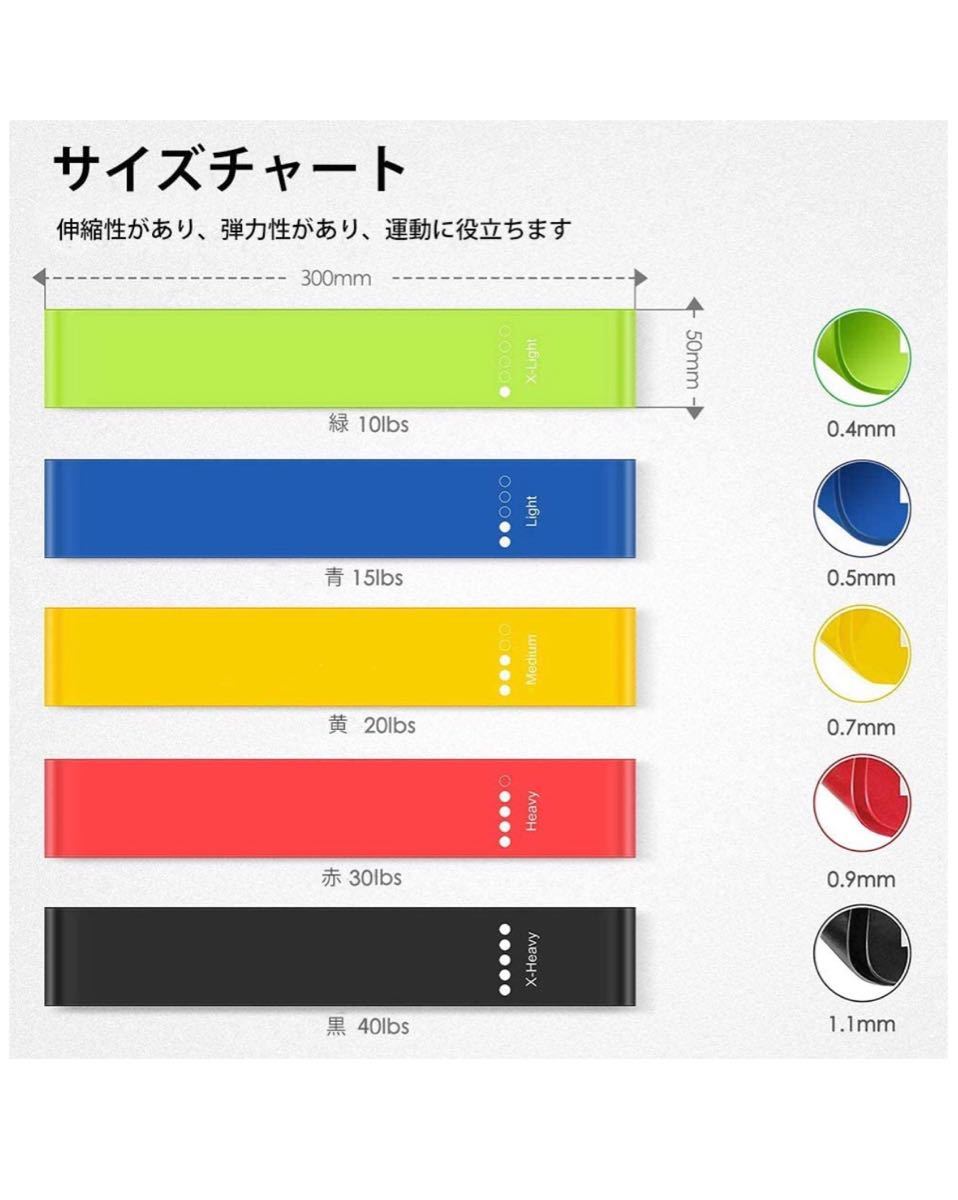 エクササイズバンド トレーニングチューブ 