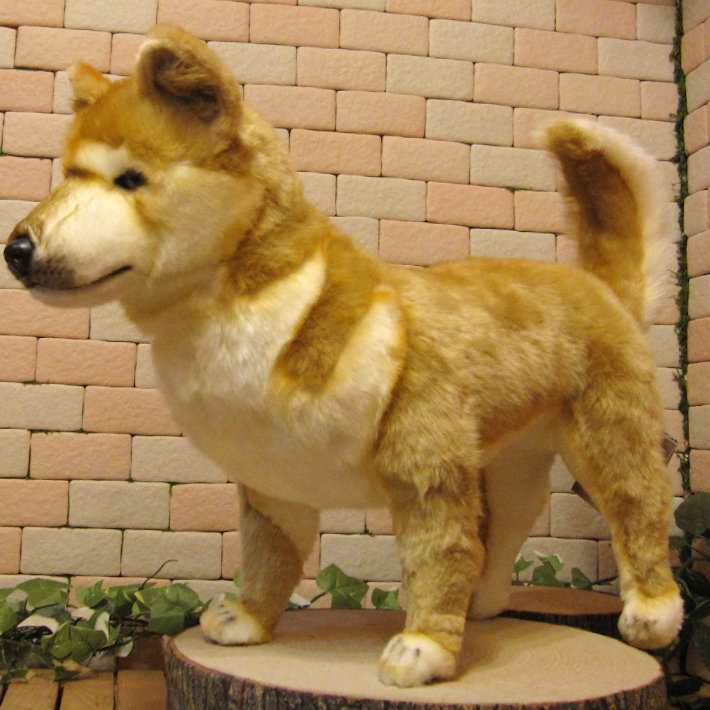  dog. ornament real .. dog big size soft toy dog ... objet d'art interior figure ....