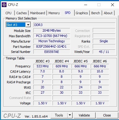 [ Note for memory ] 4GB (2GBx2) Micron PC3-10600S-09-11-B1 (DDR3-1333) S.O.DIMM 204pin MT8JSF25664HZ-1G4D1 postage 198 jpy ~#3