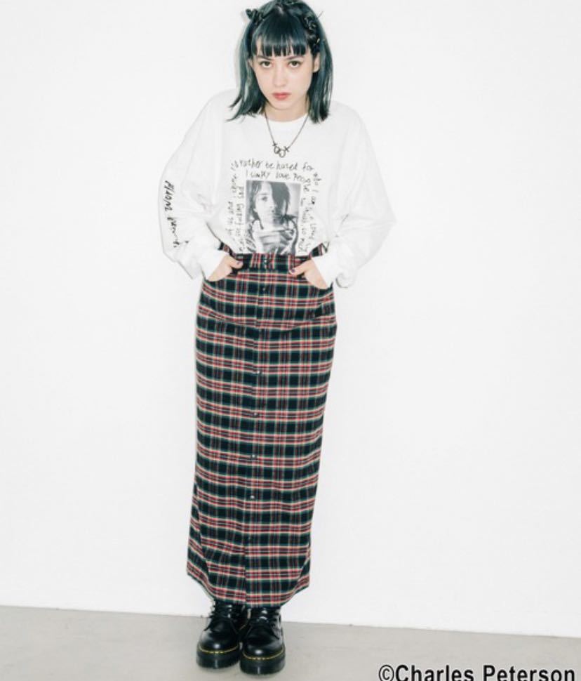 送料無料★ xgirl PLAID BUTTON-FRONT SKIRT チェックスカート　エックスガール_画像2