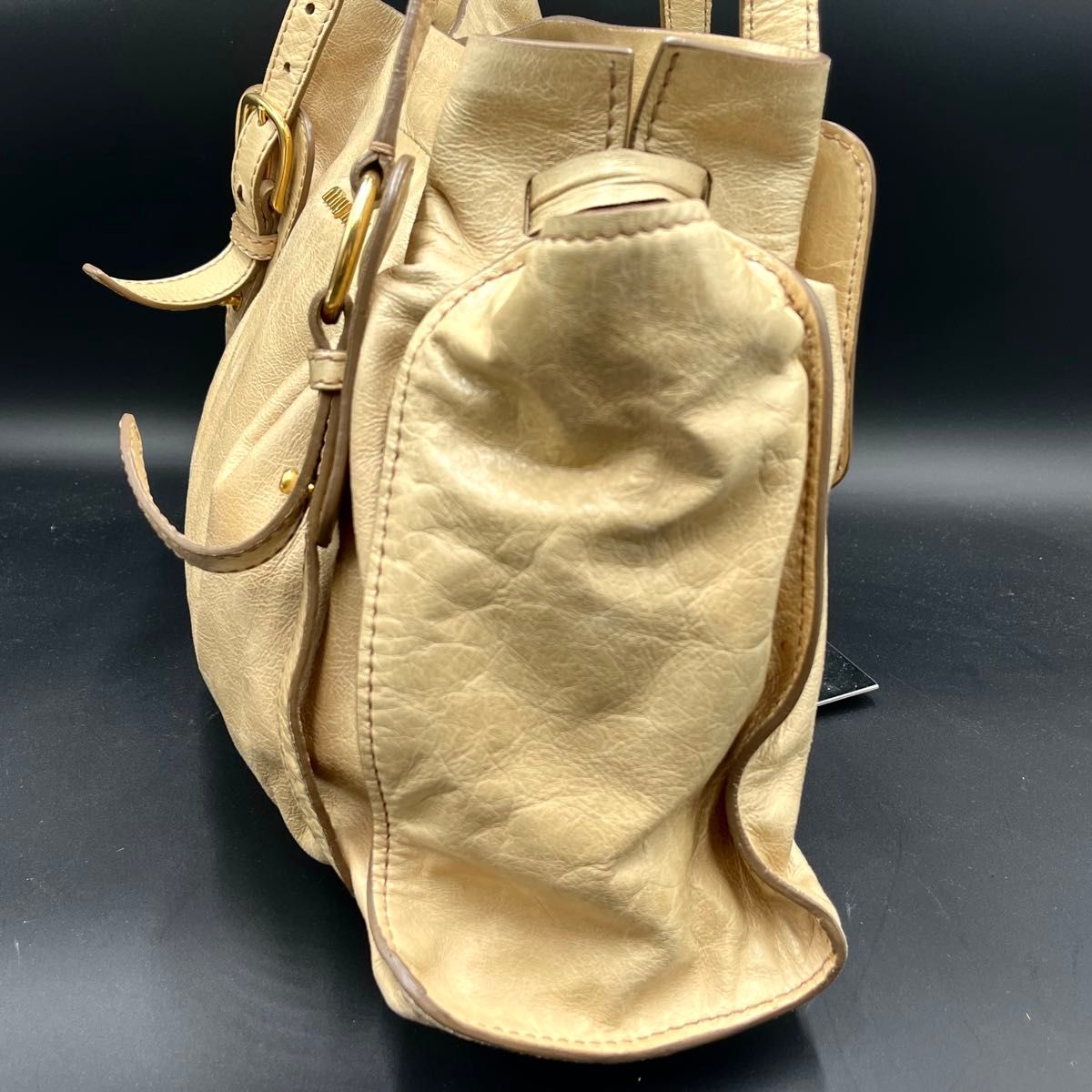 miumiu grunge leather archive bag y2k ミュウミュウ 00s