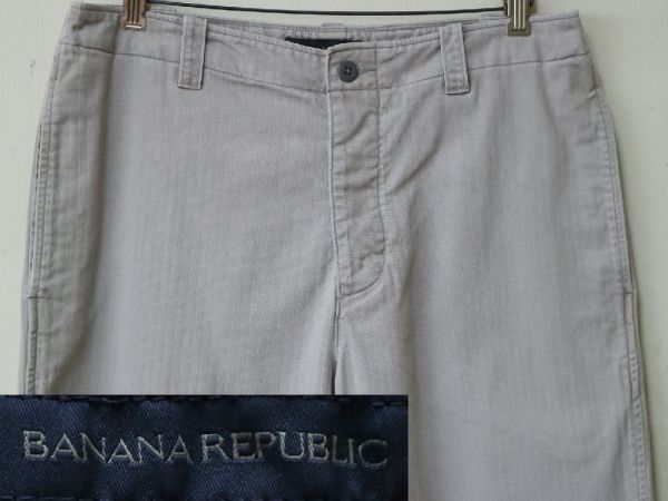 90s～ ビンテージ BANANA REPUBLIC メンズ HBT ミリタリー パンツ w34 x L32 / オールド バナリパ バナナ リパブリック_画像1