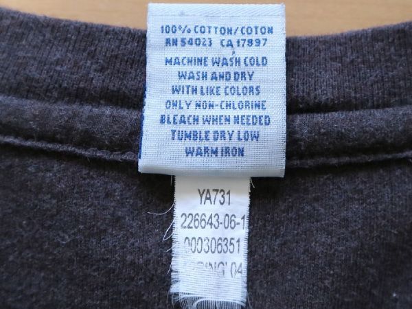 2004年 ビンテージ OLD NAVY オールドネイビー テレコ素材 半袖 カットソー Tシャツ メンズ US-L サイズ_画像6