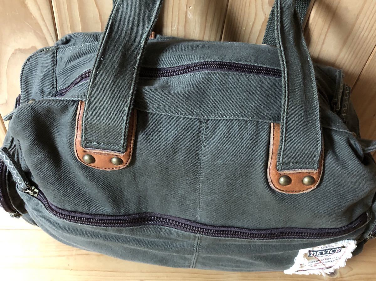 デバイス お洒落 カバン 1泊 オシャレ 日帰り 出張 トラベル 鞄 ミリタリー アーミー カーキ こだわり レザー布 キャンバス 革 カッコいい_画像6