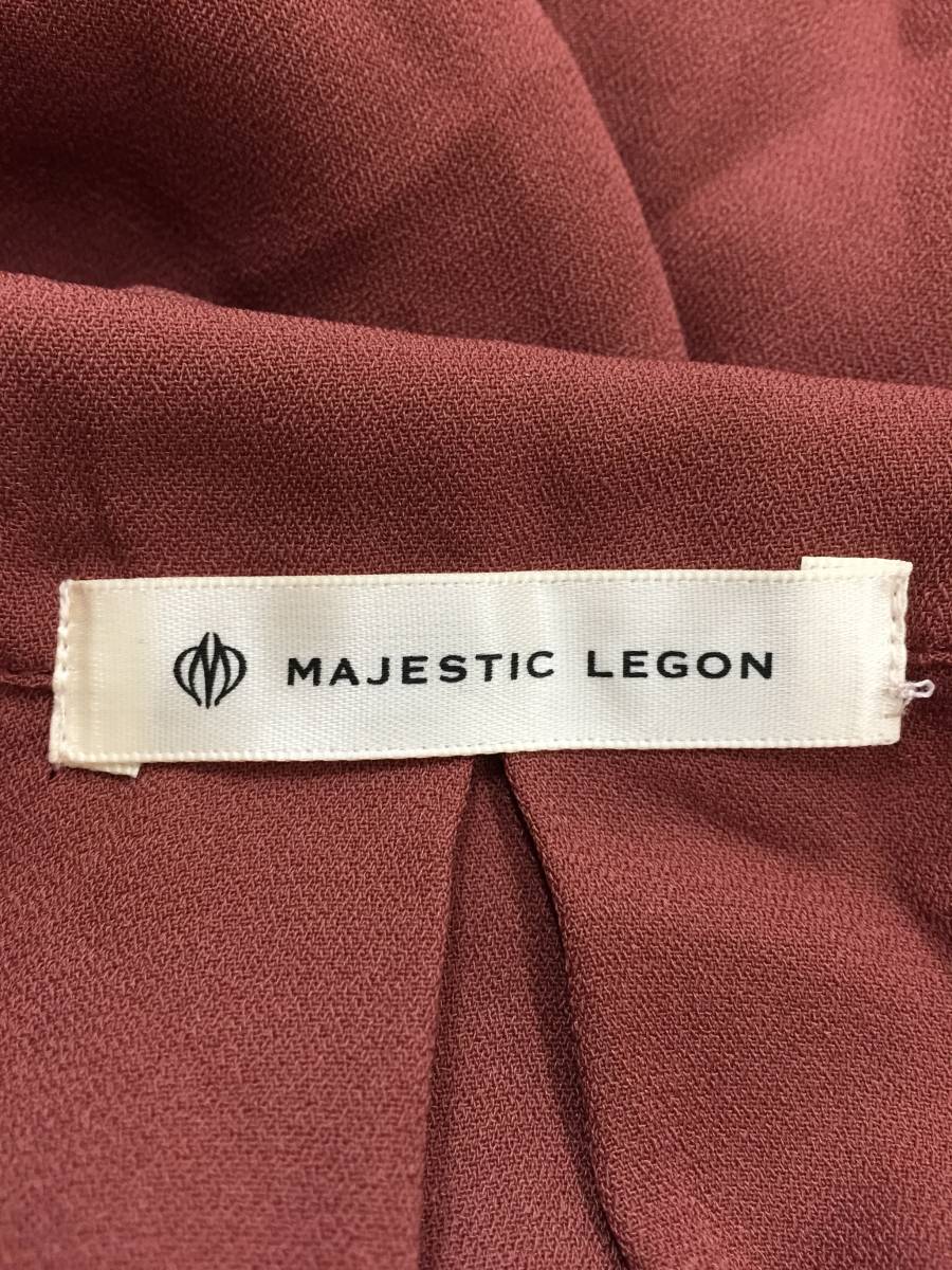 送料無料 MAJESTIC LEGON マジェスティックレゴン トップス ブラウス シャツ 長袖 ボルドー レンガ色 サイズ Ｍ キレイめ かわいい_画像5