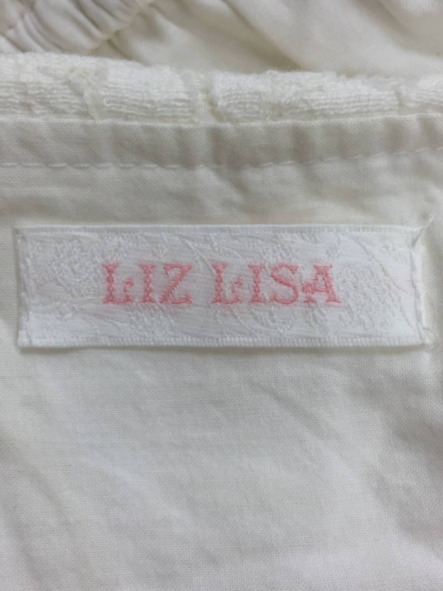 送料無料 LIZ LIZA リズリザ レディース ワンピース ノースリーブ レース サイズ 0 襟付き フェミニン 可愛い 白 ホワイト 女の子らしい_画像8