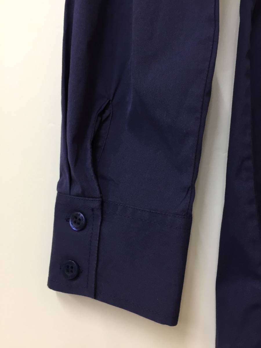 送料無料 NARA CAMICIE ナラカミーチェ レディース トップス シャツ 襟付き 七分袖 ロールアップ可能 紫 パープル サイズ 1 リボン付き_画像3