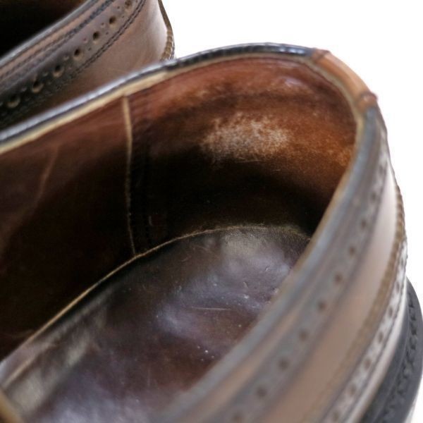 ウィングチップレザーシューズ IMPERIAL インペリアル レザーソール 外羽根 革靴 ブラウン (US10 B ≒ 28cm幅狭) Z3074_画像8