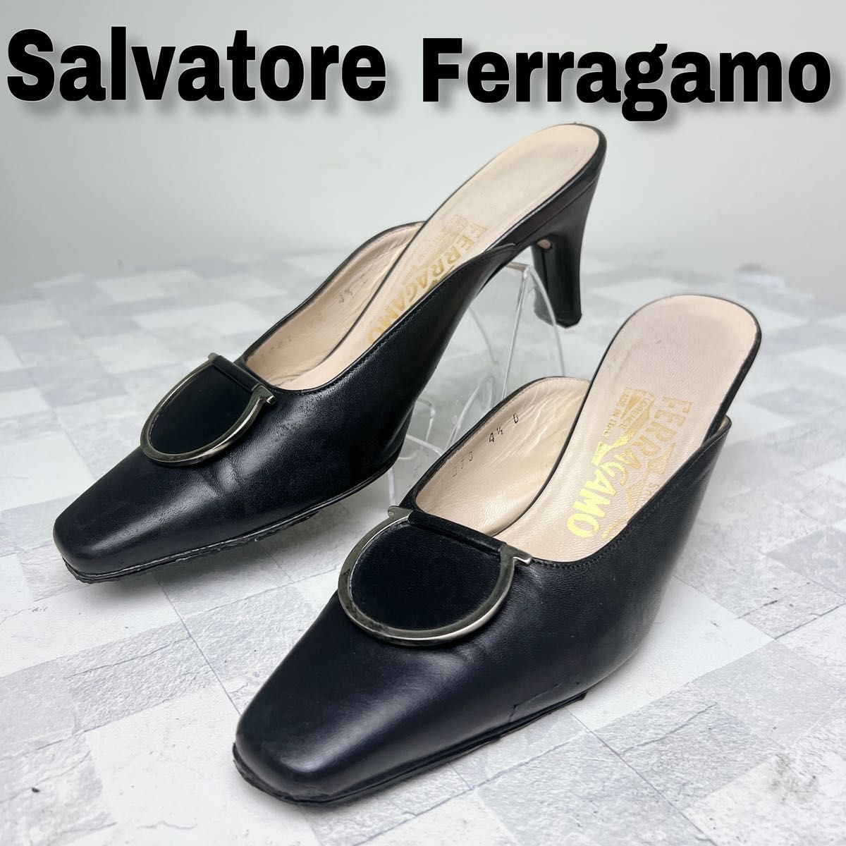 SALVATORE FERRAGAMO カンチニハックルスクエアトゥサンタル Salvatore Ferragamo サルバトーレフェラガモ スクエアトゥ