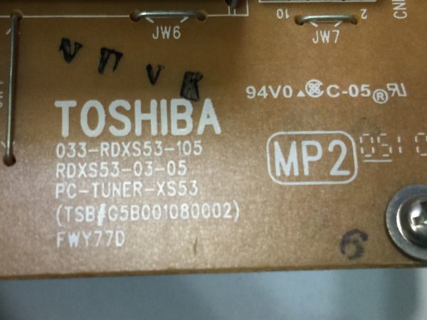 1. Toshiba DVD recorder RD-X5 for tuner base FA570B