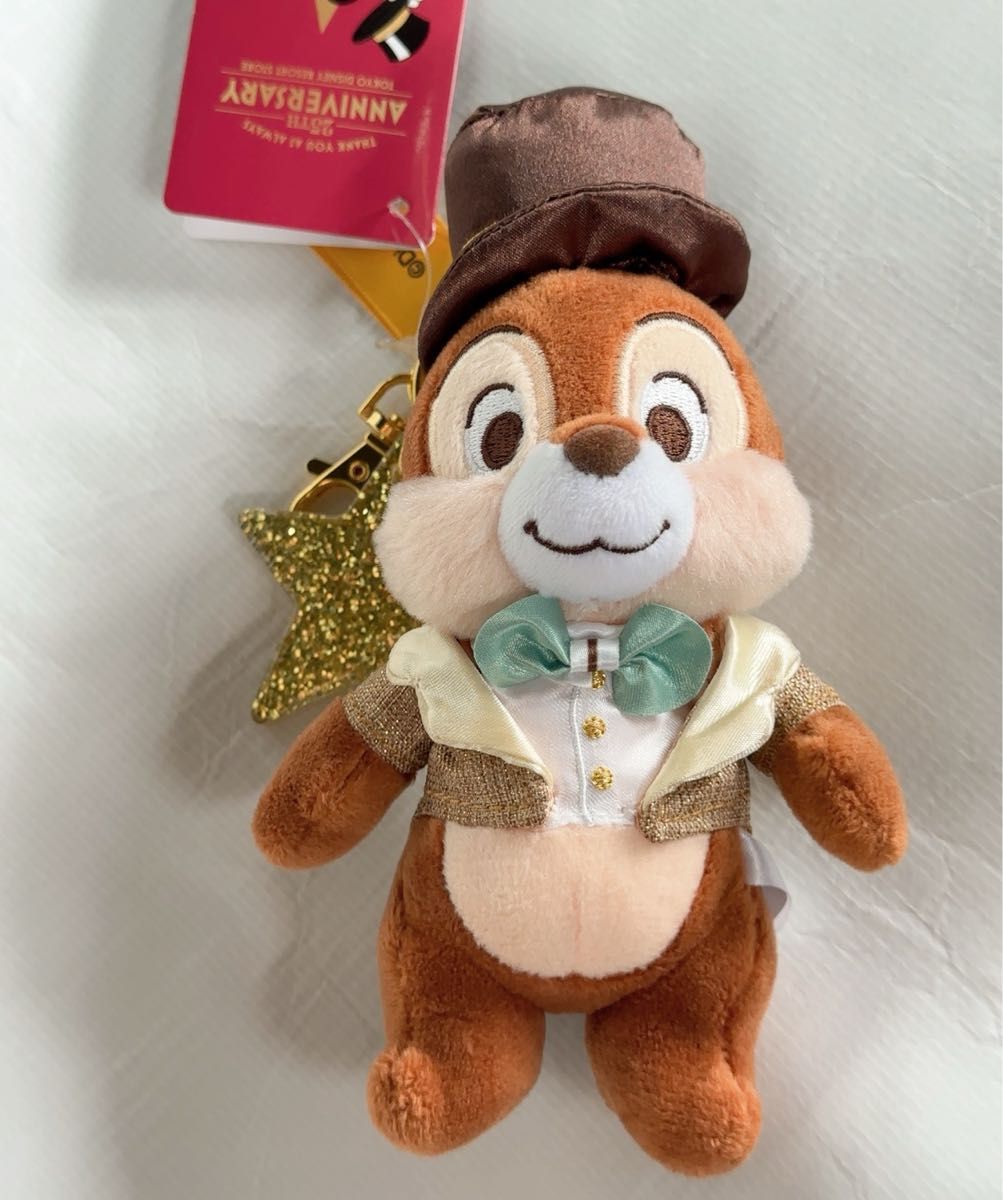 ディズニーストア 25周年限定 キーチェーン チップ デール 東京ディズニーリゾート店 25周年記念 チップ デール